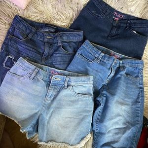 Girls denim shorts size 10 (bundle)